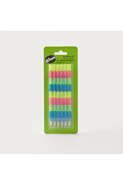 GLOO أقلام رصاص قابلة للتكديس - مجموعة من 6