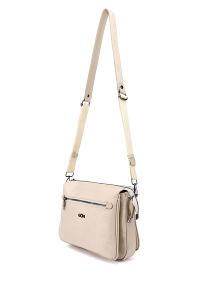 GÖNDERİ(R) Women's Beige Suede Long Strap Shoulder Bag
