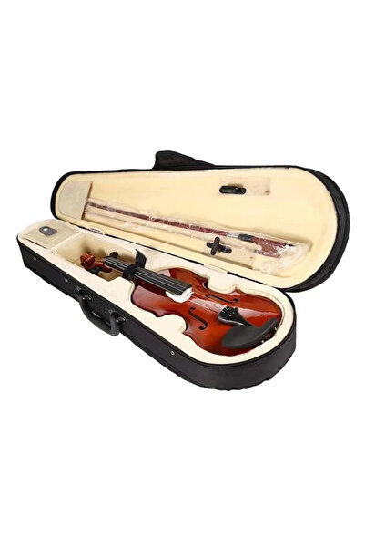 Deliny Vioară clasică din lemn 4/4, pentru începători și copii, cu arcuș, colofoniu, suport pentru bărbie