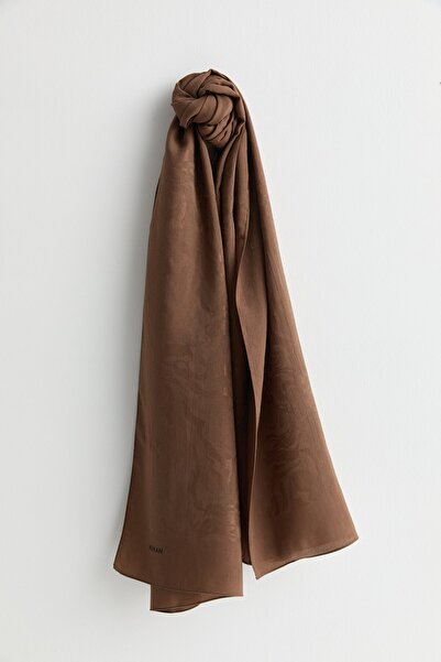 Nihan Natural Viskon Floş Şal Sütlü Kahve