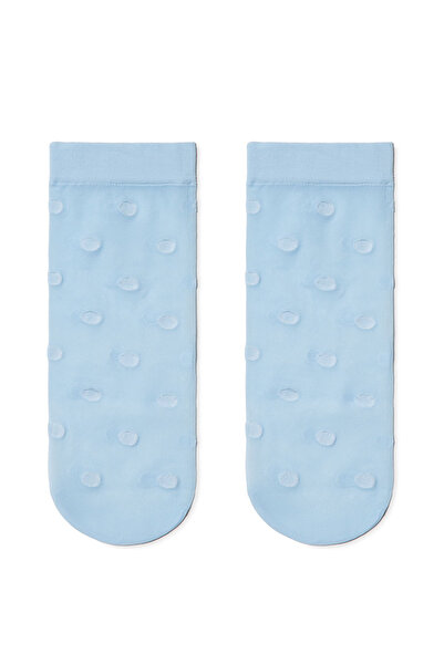 Conte Elegant Thin polyamide socks with polka dot pattern, Fantasy 16124 - Bl...