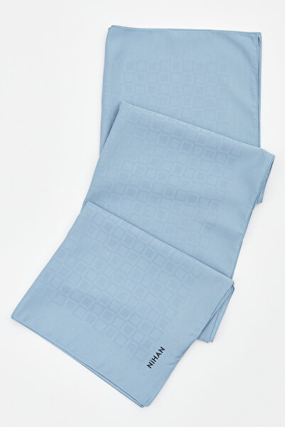 Nihan Jakar Desenli Eşarp Mavi - 58022