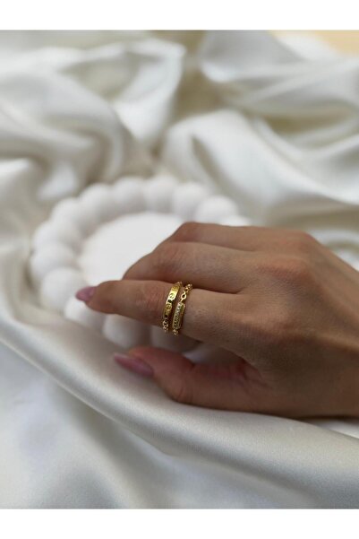 ÖNKÜTAKI خاتم فولاذي بتفاصيل سلسلة