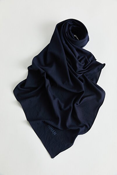 Nihan %100 Pamuk Fresh Eşarp Lacivert