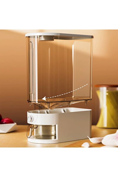 Allin Rice dispenser set, grain storage, 2 rice kernels, household utensils, grain storage, cornflakes, storage