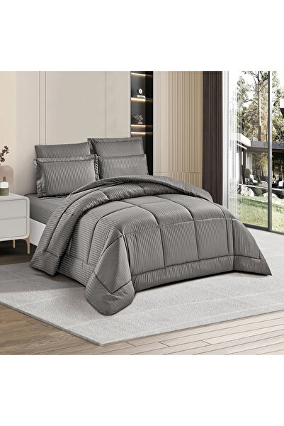 unique home collection Unique Home Hampton 4-Piece Twin Striped Comforter Set - 170x240 cm