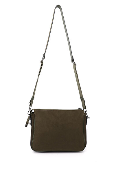 GÖNDERİ(R) Women's Khaki Suede Long Strap Shoulder Bag