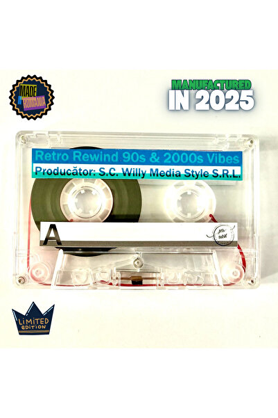 Caseta Audio Retro Rewind – Audio Cassette 90s & 2000s Vibes | Limited Edition | Made in Romania (2025)