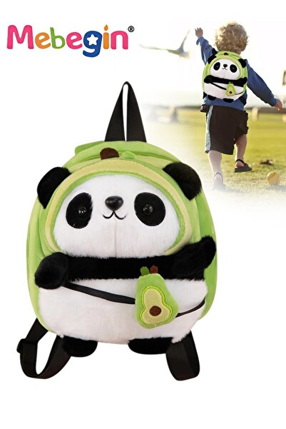 MEBEGIN Plush Panda Backpack with Adjustable Shoulder Straps, Toddler Backpac...