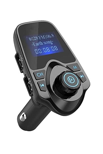 Generic T11 Bluetooth FM Transmitter - Hands-free, USB Car Charger, MP3 Player, 1.44" Screen