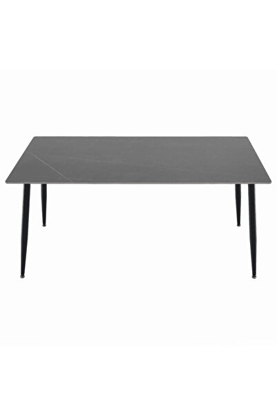 DacEnergy Dining table, grey/black marble, 160x80 cm, FLORENC TYPE 2