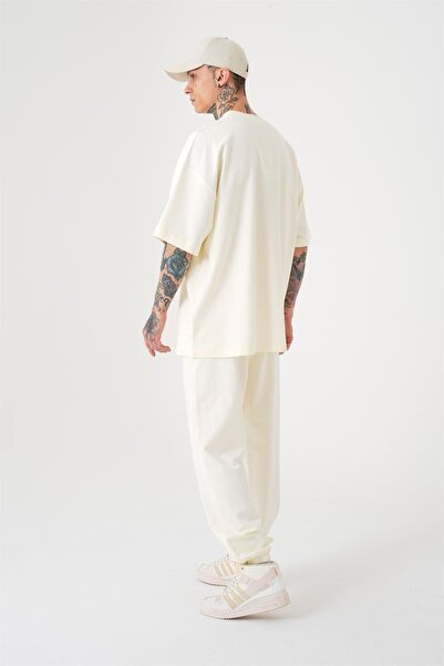 Machinist Ανδρικό βασικό βαμβακερό μπλουζάκι oversized βαμβακερό λευκό