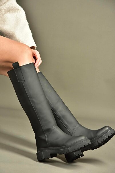 Fox Shoes V973555509 Black Flat Sole Women's Riding Boots