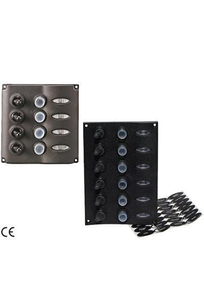 GFN Waterproof 12V Electric Panel with 4 Switches and Integrated LEDs