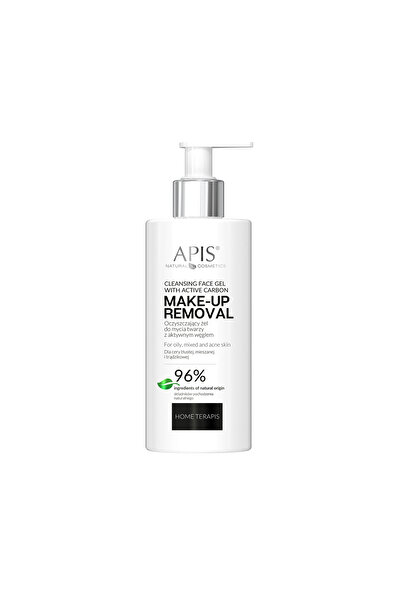 Apis Natural Cosmetics Gel detoxifiant de curatare cu carbon activ pentru ten mixt sau gras, 300 ml