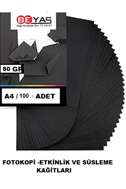 Beyas SİYAH A4 ETKİNLİK KAĞİDI 100 ADET