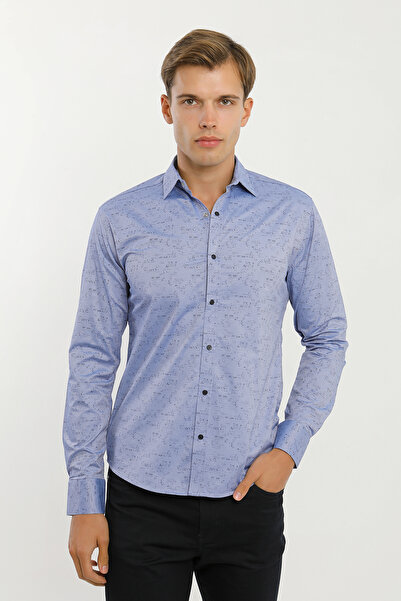 Smc by Semco Long Sleeve Snap Fastener Printed Men's Shirt