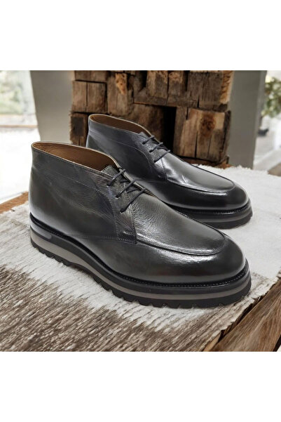 VİVA SHOES 100% Genuine Leather Eva Sole Men's Half Boots