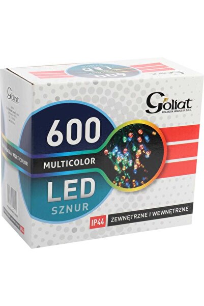 Goliat Lampki Choinkowe 600 LED Multikolor do Użytku Zewnętrznego 30m IP44 Zasilanie Sieciowe