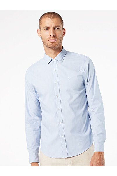 Dockers Cămașă albastră din poplin rafinat