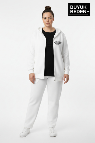 Superlife Γυναικεία ζακέτα με φερμουάρ με κουκούλα Chef με τύπωμα - Άνετη εφαρμογή SPR26BHRK921