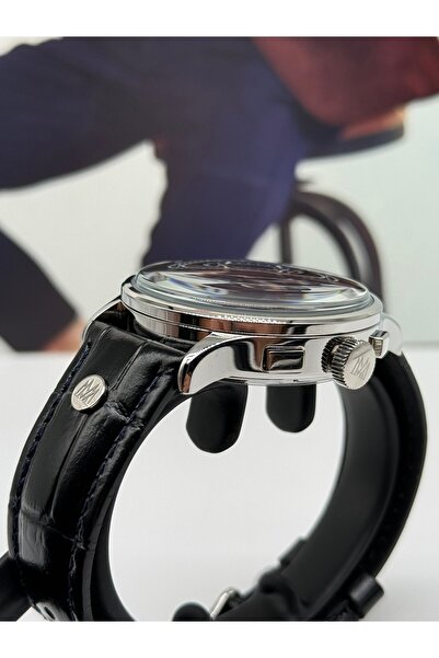 Momentus Classic Men's Watch with Black Leather Strap 5 Atm Waterproof with 3 Years Warranty