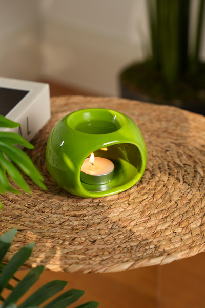 Love Bundles SphereGlow Yeşil Seramik Buhurdanlık – Fresh Lime