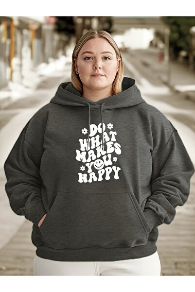 MODAVİBE Φούτερ Unisex με στάμπα και τσέπη καγκουρό