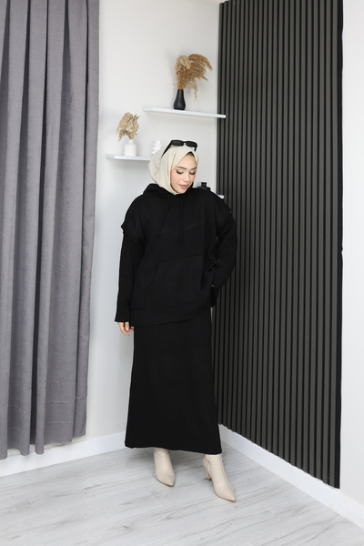 sorisso Knitwear Set Hooded Sweater and Dress