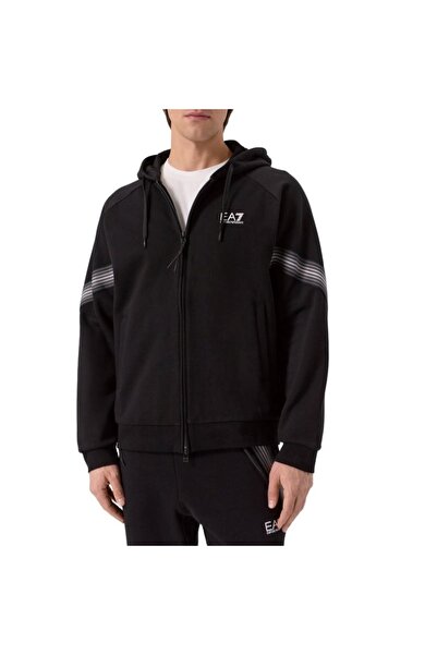 EA7 TRAIN 7 LINES M HOODIE FZ TAPE zip-up sweatshirt