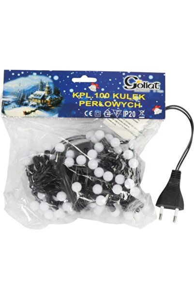 Goliat Lampki choinkowe cu sznurze 100 LED PEREŁKI NIEBIESKIE