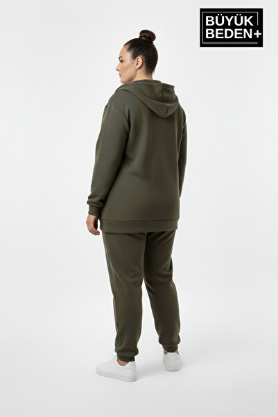 Superlife Women's Plus Size Zippered Hooded Sweatshirt Cardigan - Comfortable Fit Spr26Bhr960