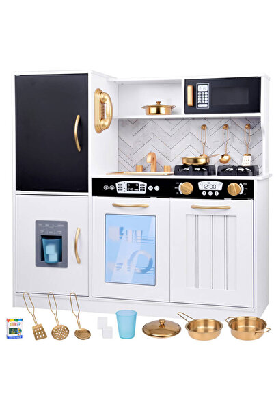 Jokomisiada Bucatarie din lemn pentru copii Glamour, cu efecte sonore si lumi...