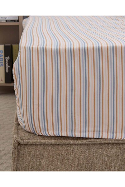 REDTAG Multicolored Stiped Fitted Sheet (Double Size)