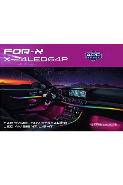 For-X iç ambiyans 24led64p 64 renk sesli komutlu Ambiyans led