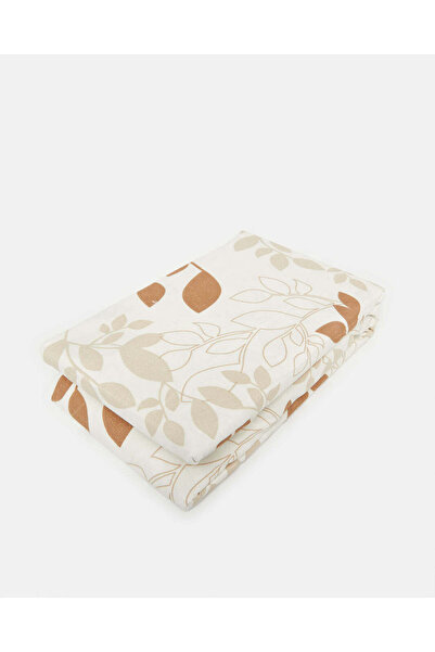 REDTAG Beige Printed Fitted Sheet (Double Size)