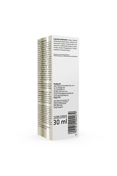 Apis Natural Cosmetics Hyaluron 4D serum with SNAP-8 peptide for lifting and anti-wrinkle effect, 30 ml