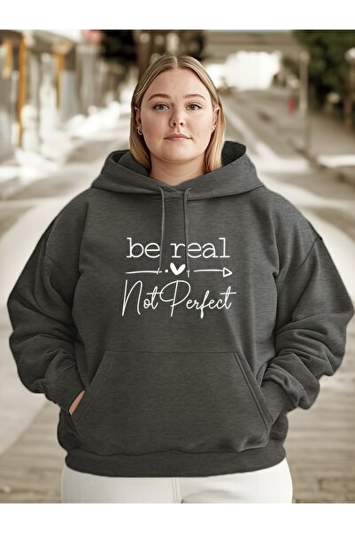 MODAVİBE Hanorac unisex cu glugă și buzunar tip cangur imprimat