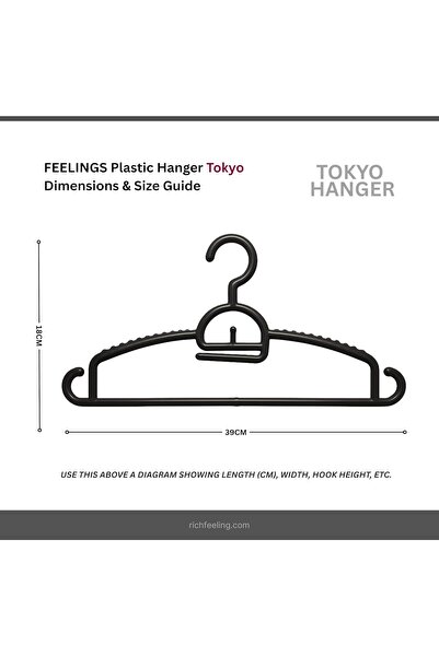 Feelings Plastic Hanger – 18 PCs Set, Non-Slip Clothes Hangers with Notches for Wardrobe, Closet S