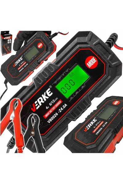 VERKE Redresor cu microprocesor, 6/12V Z4.0A,