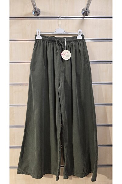 Park Moda Wide Leg Slim Velvet Trousers