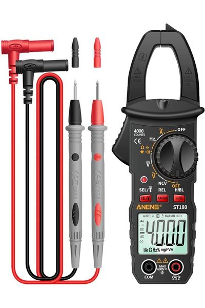 EACAM ST180 4000-Count Digital Clamp Meter Multimeter (AC/DC, NCV, Temp)