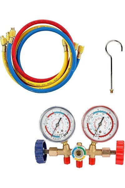 EACAM مجموعة مقاييس مشعب التبريد وأدوات تكييف الهواء مع خرطوم وخطاف