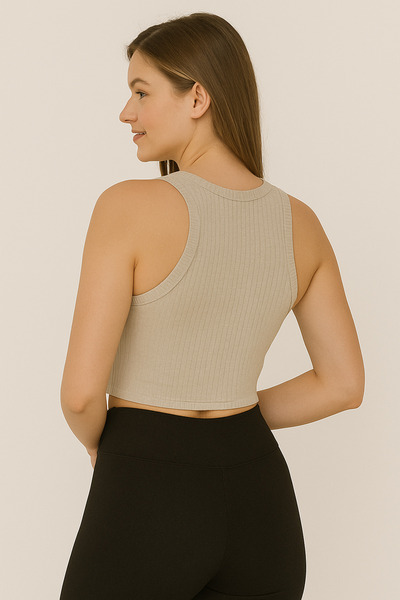 Eveda Strappy 100% Cotton Crop – Half Tank Top Bustier
