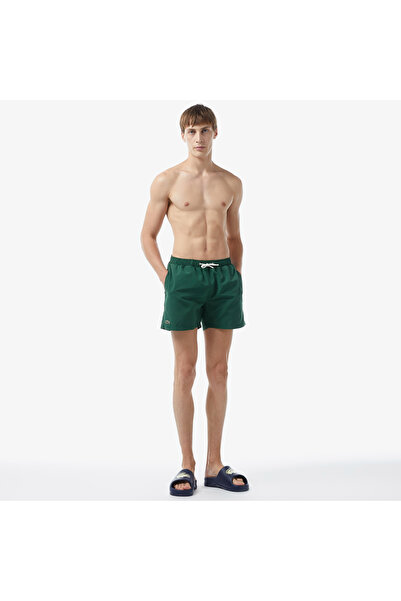 Lacoste Baskılı Erkek Yeşil Deniz Şortu