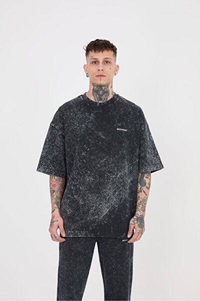 Machinist Men's Washing Luxury Oversized T-Shirt Anthracite Effect
