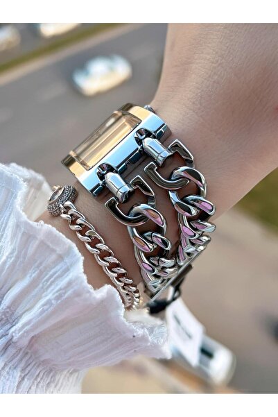 Daniel Klein 30 Mt Water Resistant Women's Wristwatch+Bracelet with Steel Chain Design Strap B.10036.S1