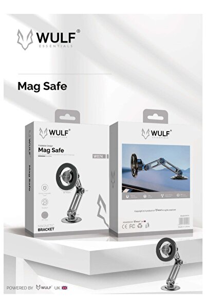 Wulf Essentials W073 Foldable MagSafe Stand with N52 Strong Magnet – Compatible with iPhone 12 to