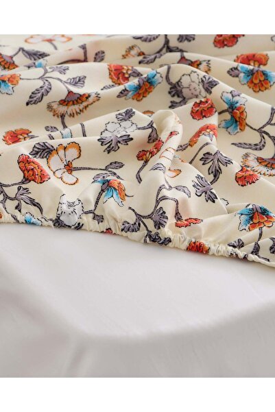 REDTAG Pink Floral Printed Fitted Sheet (Double Size)