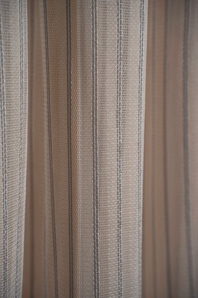 QUBA DECO Italian Linen Tulle Draped Natural No-Iron Tulle Curtain Living Room Bedroom Entrance
